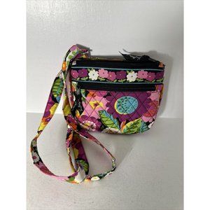 Vera Bradley Happy Snails Mini Hipster Crossbody Quilted Multicolor Floral